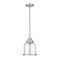 Z-Lite Burren 1 Light Mini Pendant, Brushed Nickel And Clear Seedy 337MP-BN - alternate 4